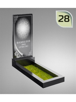 Памятник из гранита "Клипарт" с оформлением 28 — ritualum.ru